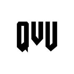 QVU letter logo design for technology company. QVU logo design black and white color combination. QVU logo, QVU vector, QVU design, QVU icon, QVU alphabet. QVU typography logo design.