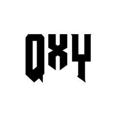 QXY letter logo design for technology company. QXY logo design black and white color combination. QXY logo, QXY vector, QXY design, QXY icon, QXY alphabet. QXY typography logo design.