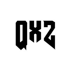 QXZ letter logo design for technology company. QXZ logo design black and white color combination. QXZ logo, QXZ vector, QXZ design, QXZ icon, QXZ alphabet. QXZ typography logo design.