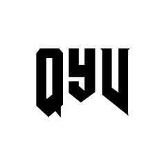 QYV letter logo design for technology company. QYV logo design black and white color combination. QYV logo, QYV vector, QYV design, QYV icon, QYV alphabet. QYV typography logo design.
