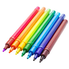 Fototapeta premium colored pencils isolated on white background