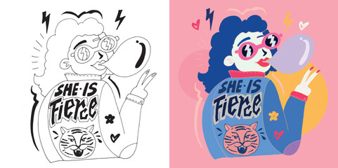 Trendy hand drawn doodle lettering quote. Lettering for t-shirt design, mug print, bag print, clothes fashion. 100% hand drawn vector image.