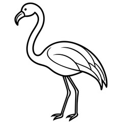 Obraz premium Simple Flamingo Line Illustration