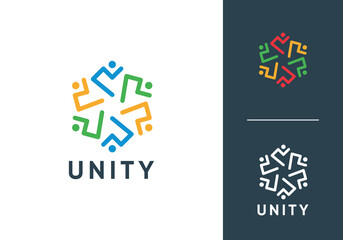 abstract people logo, family, group, friendship icon vector design	