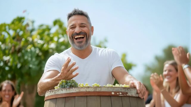 Joyful Grape Stomping Celebration: Wine Festival Fun