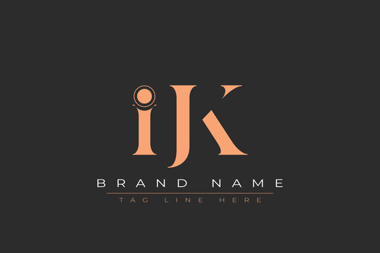 IJK abstract letter logo design. This logo is designed by three abstract letters.