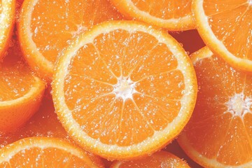 Close Up of Sparkling Orange Slices