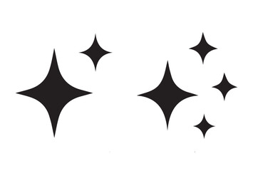 Sparkle symbol collection. Star icon set. Stars in modern simple flat style. Vector illustration EPS 10