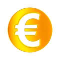 symbol euro on white background. Isolated 3D illustration
