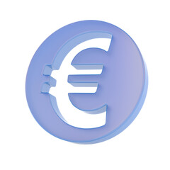 symbol euro on white background. Isolated 3D illustration
