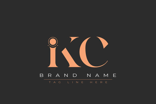 IKC abstract letter logo design. This logo is designed by three abstract letters.