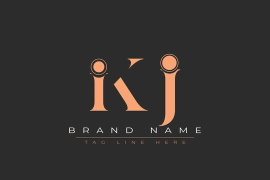 IKJ abstract letter logo design. This logo is designed by three abstract letters.