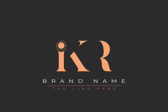IKR abstract letter logo design. This logo is designed by three abstract letters.