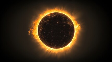 Fototapeta premium Majestic Rare Solar Eclipse Showcasing the Radiant Glow of the Sun's Corona in Stunning Detail