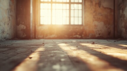 Distressed Vintage Interior of Abandoned Building