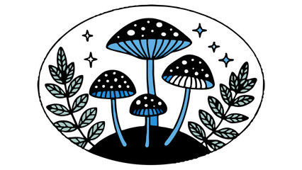 vector illustration of a mushroom