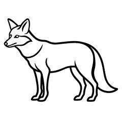 Single Line Coyote Elegant Vector Design