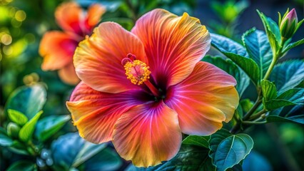 red hibiscus flower