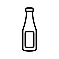 Chili sauce icon color editable on white background