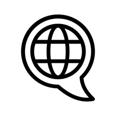 Language icon color editable on white background
