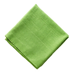 green towel isolated on white