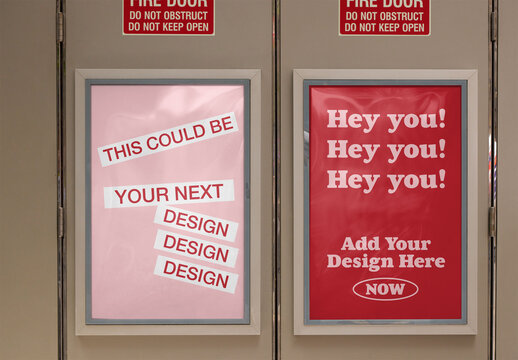 Two posters in an Urban Setting of Sydney, Australia With Clear Signage for Safety