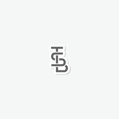 TSB logo sticker isolated on gray background