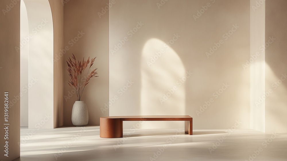 Poster a minimalist design with a single, perfectly placed geometric shape
