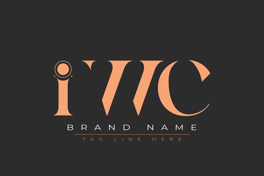 IWC abstract letter logo design. This logo is designed by three abstract letters.
