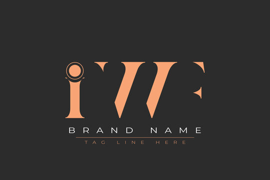 IWF abstract letter logo design. This logo is designed by three abstract letters.