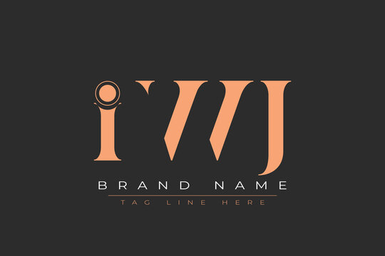 IWJ abstract letter logo design. This logo is designed by three abstract letters.