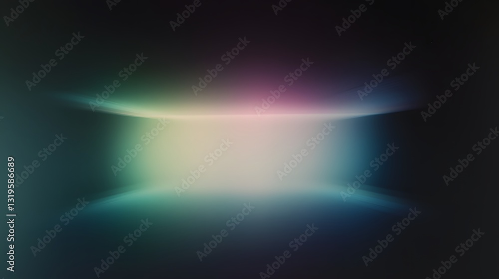 Poster an abstract gradient of color with blurred illuminated rectangular shape