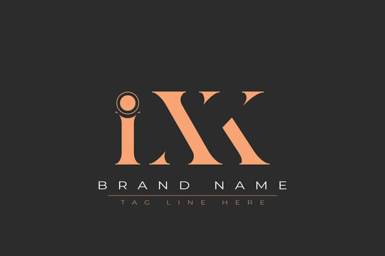 IXK abstract letter logo design. This logo is designed by three abstract letters.
