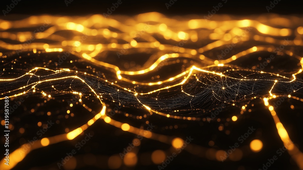 Poster A series of interconnected glowing lines creating a complex network
