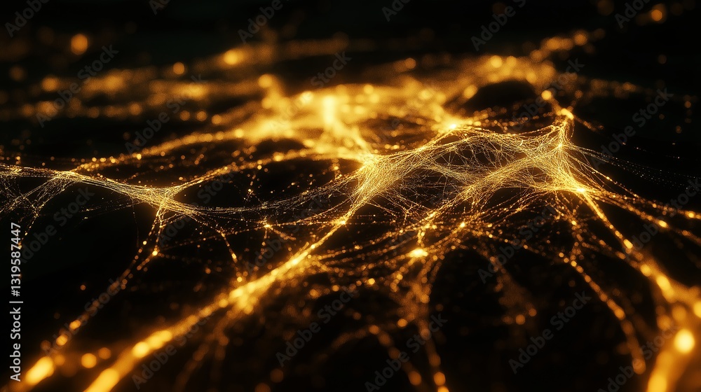 Poster A series of interconnected glowing lines creating a complex network