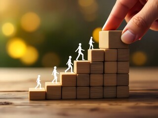 Inspirational coaching concept: A mentor guiding personal growth, career advancement, skill improvement, and life goal achievement.