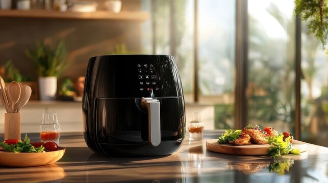 A sleek, modern air fryer with intuitive controls, ready to transform your kitchen and elevate your cooking experience with healthy, delicious results.