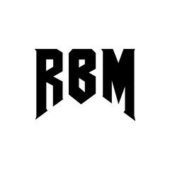 RBM letter logo design for technology company. RBM logo design black and white color combination. RBM logo, RBM vector, RBM design, RBM icon, RBM alphabet. RBM typography logo design.