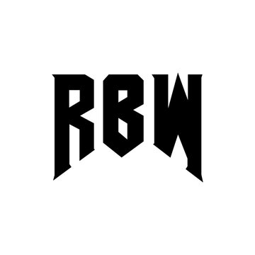 RBW letter logo design for technology company. RBW logo design black and white color combination. RBW logo, RBW vector, RBW design, RBW icon, RBW alphabet. RBW typography logo design.