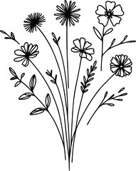 Wildflowers - Elegant Botanical Floral SVG Design