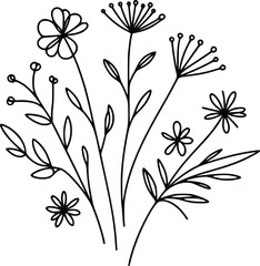 Wildflowers - Elegant Botanical Floral SVG Design