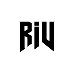 RIV letter logo design for technology company. RIV logo design black and white color combination. RIV logo, RIV vector, RIV design, RIV icon, RIV alphabet. RIV typography logo design.