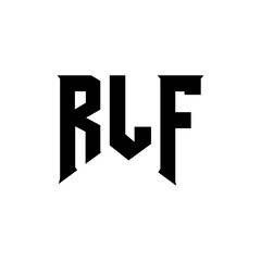 RLF letter logo design for technology company. RLF logo design black and white color combination. RLF logo, RLF vector, RLF design, RLF icon, RLF alphabet. RLF typography logo design.