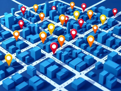 Geofencing and location-based marketing concept, illustrating GPS and geo-targeting to help businesses engage their target audience through proximity marketing and location services.