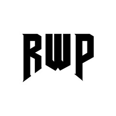 RWP letter logo design for technology company. RWP logo design black and white color combination. RWP logo, RWP vector, RWP design, RWP icon, RWP alphabet. RWP typography logo design.