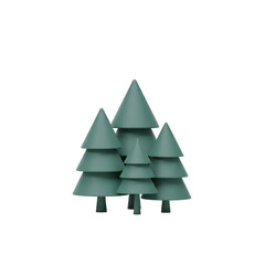 Obraz premium Simple Forest Silhouette with a Few Trees Icon