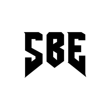 SBE letter logo design for technology company. SBE logo design black and white color combination. SBE logo, SBE vector, SBE design, SBE icon, SBE alphabet. SBE typography logo design.