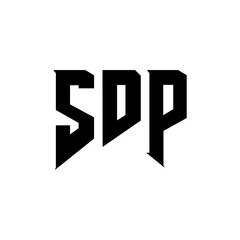 SDP letter logo design for technology company. SDP logo design black and white color combination. SDP logo, SDP vector, SDP design, SDP icon, SDP alphabet. SDP typography logo design.