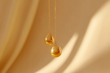 Golden Drop Earrings - Exquisite Design