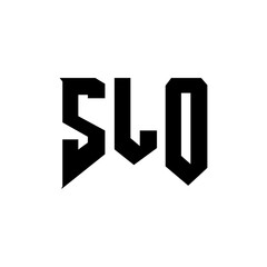 SLO letter logo design for technology company. SLO logo design black and white color combination. SLO logo, SLO vector, SLO design, SLO icon, SLO alphabet. SLO typography logo design.